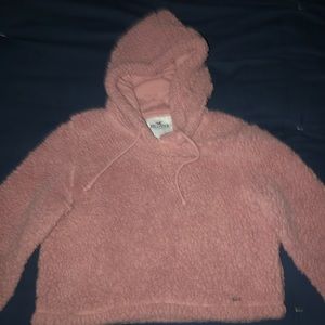 Child’s small pink Hollister fuzzy hoodie